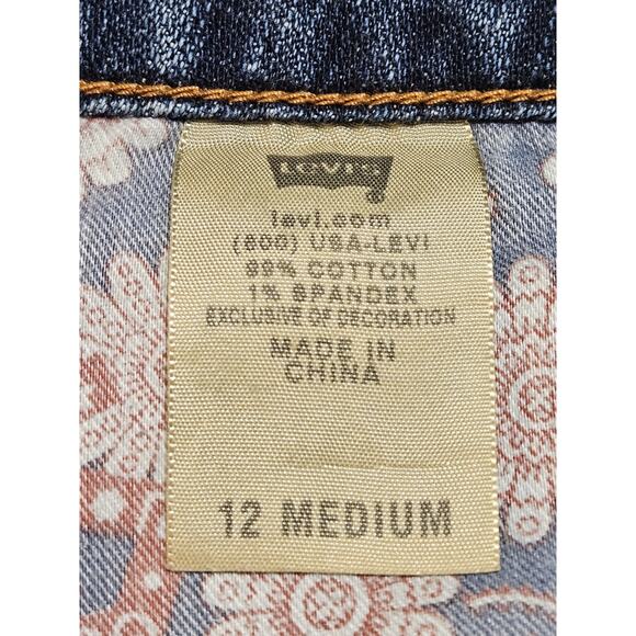 Levi's 526 Jeans Women's Size 12 Blue Slender Boot Cut Mid Rise Double Button - Picture 5 of 9